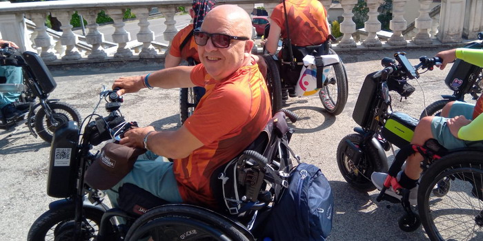 Ignazio Drago da Scicli tra i 10 camminatori in sedia a rotelle in Veneto. Una bella esperienza