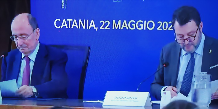 Salvini e Schifani sanciscono l’avvio ufficiale dei lavori dell’autostrada Ragusa Catania