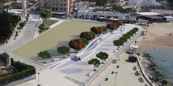 Ecco come sarà il nuovo volto di Piazza Mediterraneo a Marina di Modica entro la prossima estate. Grande open space e tanto verde