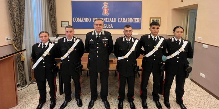 Rinforzi per l’Arma dei Carabinieri: assegnati 5 nuovi militari tra Santa Croce Camerina, Pozzallo, Marina di Ragusa, Vittoria e Scoglitti