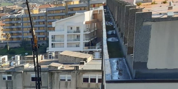 Lavori di impermeabilizzazione del tetto del padiglione A dell’ospedale Maggiore di Modica