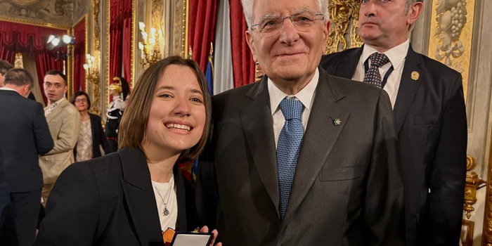 E’ Alfiere del Lavoro la vittoriese Sofia Gentile: riconoscimento ricevuto dalle mani del presidente della Repubblica Mattarella