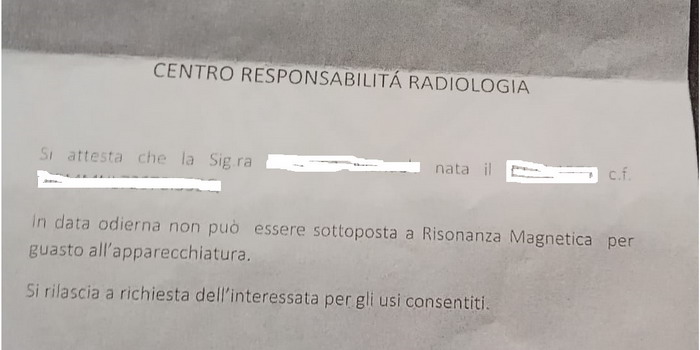 Paziente oncologica prenotata per risonanza magnetica al cervello rispedita a casa: il macchinario all’ospedale di Modica è guasto