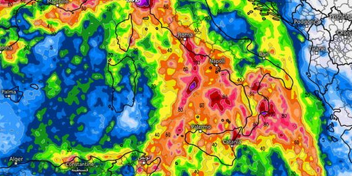 Confermato il forte maltempo anche in provincia di Ragusa da sabato, ma le prime piogge potrebbero arrivare venerdì