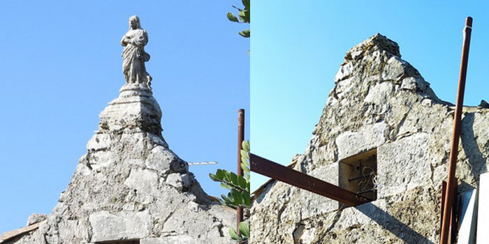 Ladri sacrileghi e senza scrupoli hanno rubato a Modica l'antica statua della Madonna dell’Itria posta alla sommità della vecchia chiesa