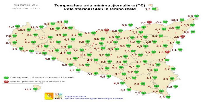 E’ cominciato l’inverno meteorologico: le temperature sono decisamente invernali anche nel Ragusano. Permane lo stato di siccità