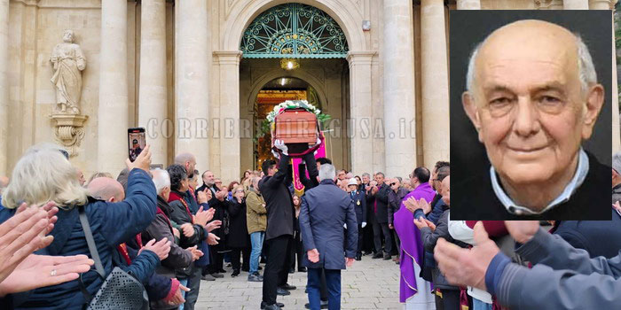 Una folla commossa a Scicli per l’ultimo saluto ad Adolfo Padua nella chiesa di San Bartolomeo