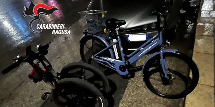 Furti di biciclette elettriche a Marina di Ragusa, Casuzze e Punta Secca: i carabinieri denunciano un ladro albanese di 42 anni