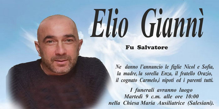 E' morto a soli 46 anni Elio Giannì, appassionato di calcio e storico frequentatore dell'oratorio dei Salesiani a Modica