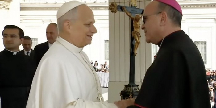 E' stato accolto in Vaticano da Papa Leone XIV il Vescovo della Diocesi di Ragusa Mons. La Placa