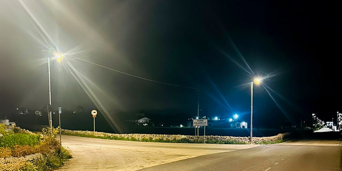 Illuminazione attivata nelle contrade rurali di Modica: completato l'intervento nei 7 incroci previsti. Maggiore sicurezza e sostenibilità