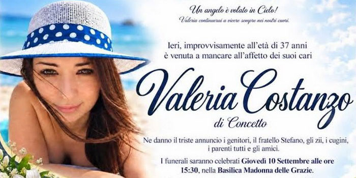 I funerali della 37enne Valeria Costanzo, la cui morte ha scosso Ragusa e Modica